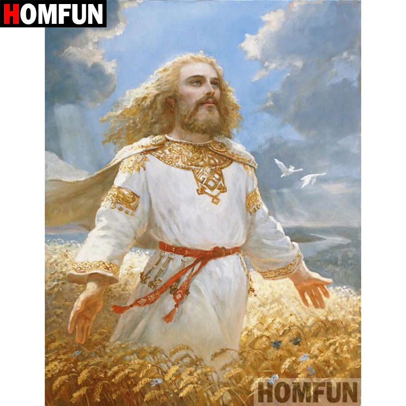 

HOMFUN 5D DIY Diamond Painting Full Square/Round Drill "Religious Jesus" Embroidery Cross Stitch gift Home Decor Gift A09066