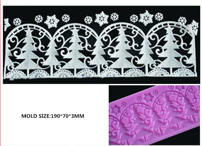 

Free shipping The pine tree Christmas theme Modelling fondant silicon mold chocolate cake decoration silicone mold silicone mold