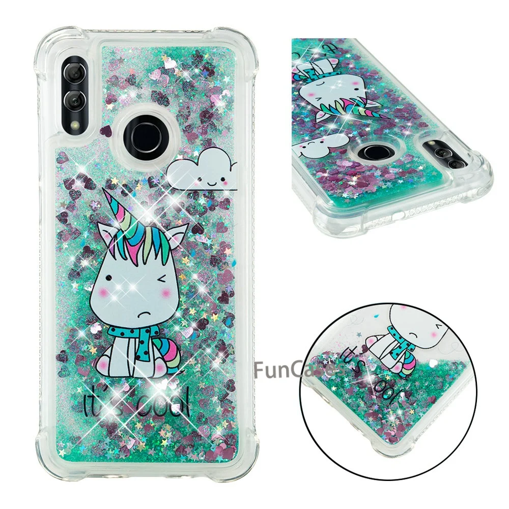 Динамический песок жидкие блестящие чехлы для huawei P Smart 2019 Coque TPU Slicone honor 10 lite