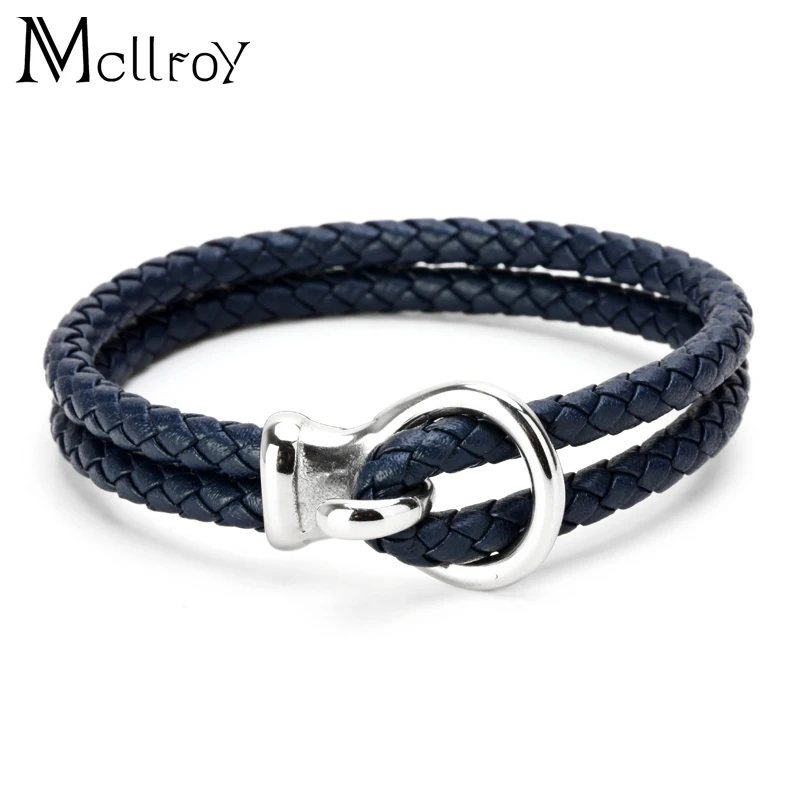 Браслеты mcllroy кожаные браслеты ручная работа Воловья кожа цветные нержавеющая