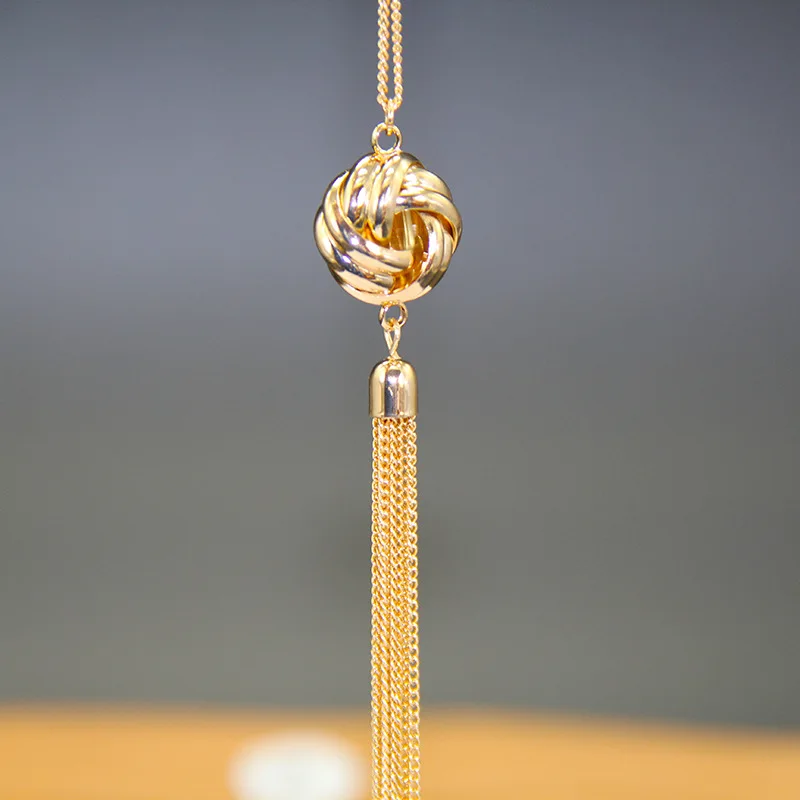 Onnea Золотистое Ожерелье для женщин и девочек стильный свитер цепочки кулон