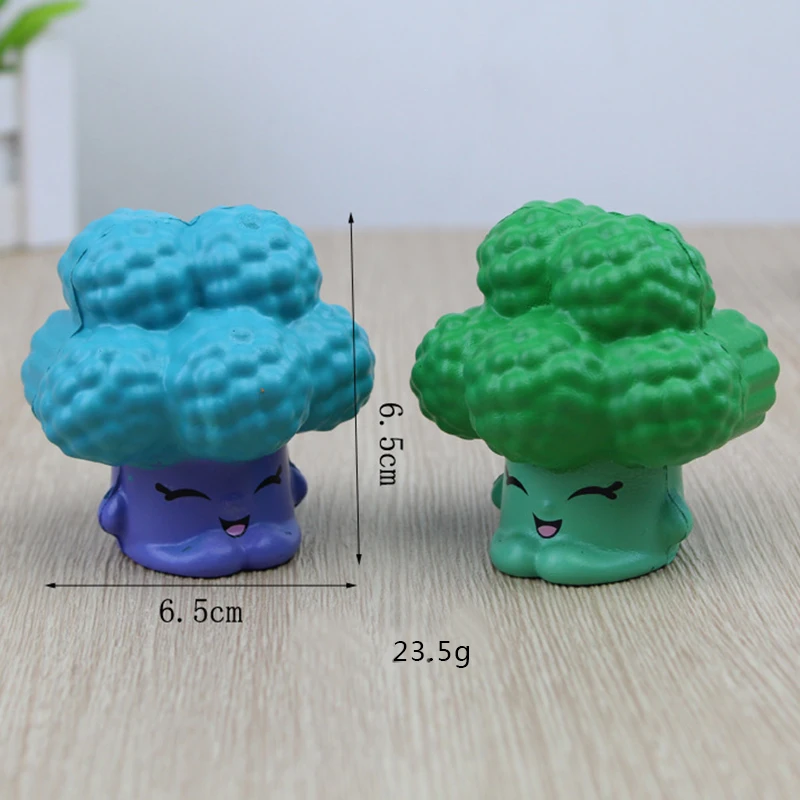 Squishy медленно поднимающийся анти-стресс Kawaii Squishies Broccoli Vegetable Squeeze детские игрушки Красивая подвеска ремень Jumbo эластичный мягкий PU