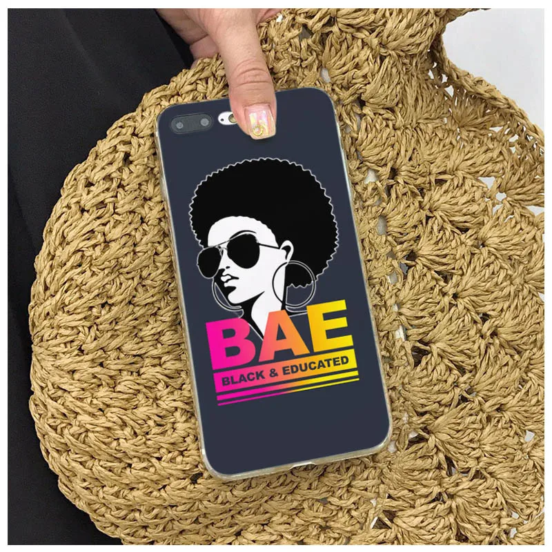 2bunz Melanin Poppin Aba Мягкий силиконовый чехол для iPhone 7 8 5S 6S 6plus 8Plus X XR XS XSMAX чехлы