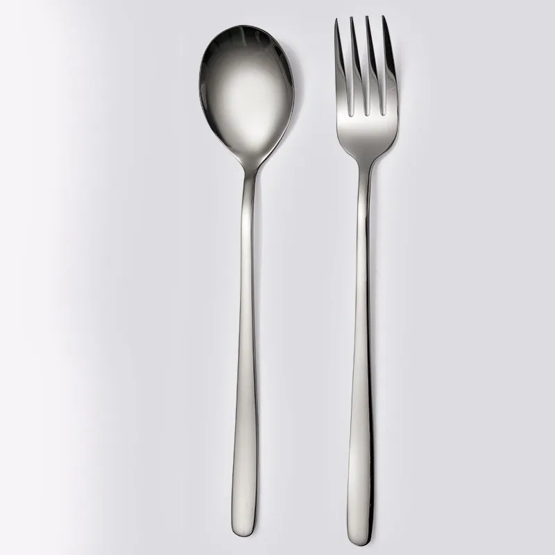 Spoon fork A JueQi набор посуды столовые приборы из нержавеющей стали 304 посуда кухонная посуда включает нож вилка чайные ложки 18/10 - Цвет: Spoon fork A