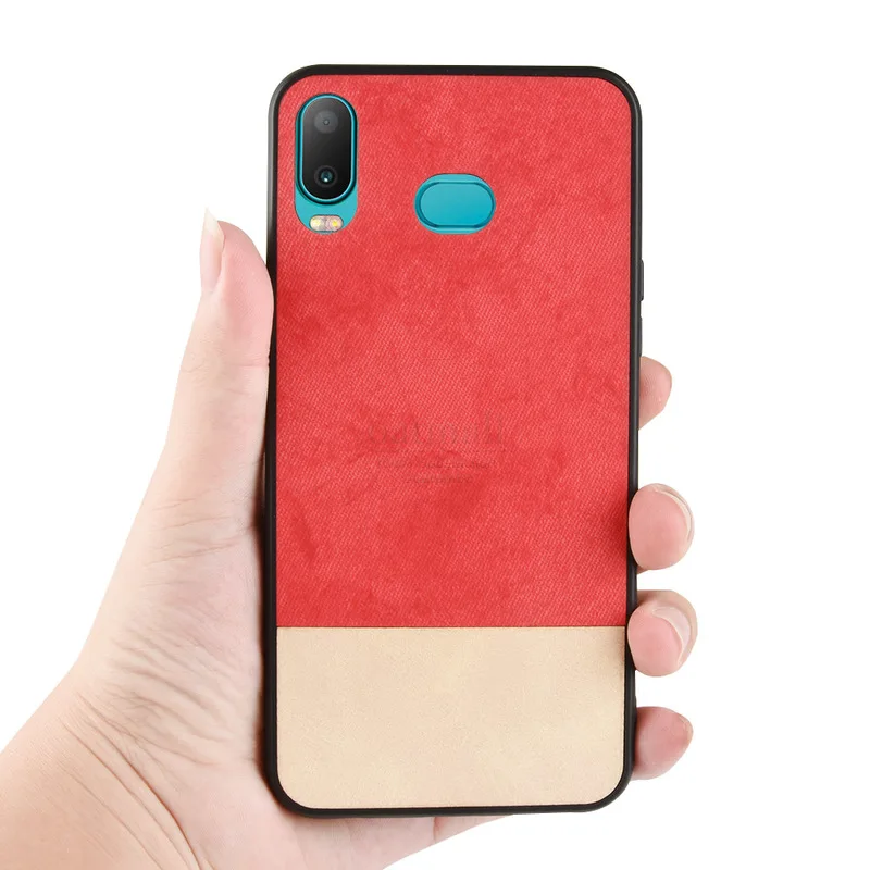 New Fashion Cowboy leather Back Cover For Samsung Galaxy A6s Case Silicone Soft Edge TPU Inside Cute Mobile Phone Bags Fundas | Мобильные