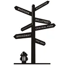 Настенная Наклейка, Виниловая наклейка, вывеска, США, Нью-Йорк, Бродвей, стена, улица, Центральный парк, съемный дом, украшение для гостиной