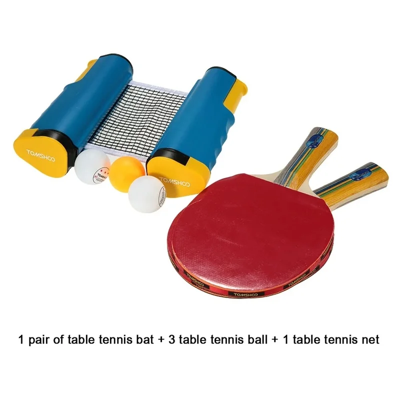 15% Настольный теннис портативный спортивный набор 1 пара летучей мыши + 3 мяча