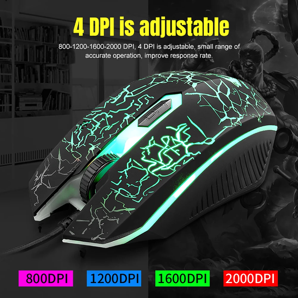 VicTsing XR992 Игровой Набор клавиатуры и мыши Радужная Подсветка USB Эргономичный для