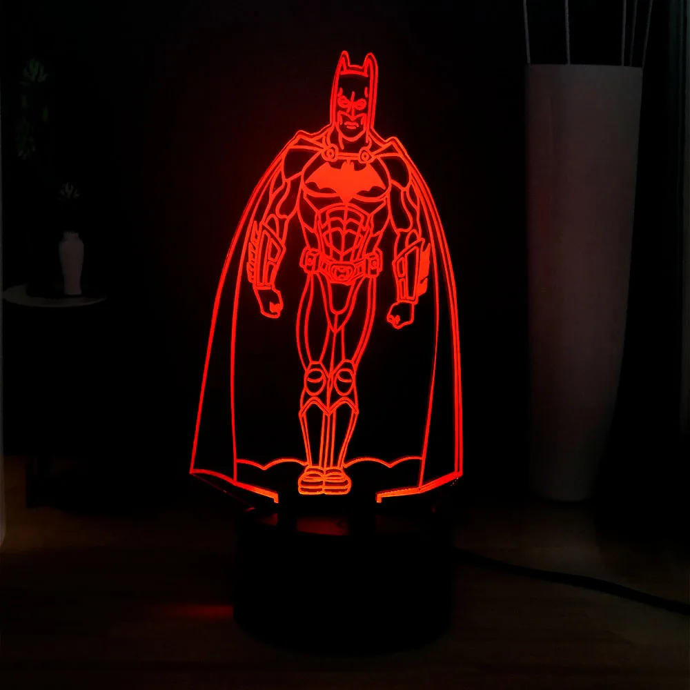Amroe 3D мультфильм новый 7 цветов Изменение украшения атмосфера настольная лампа LED