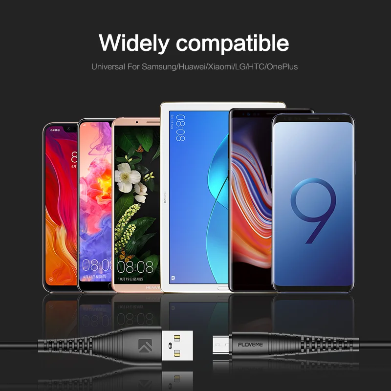 FLOVEME usb type C кабель для samsung Galaxy S9 S8 Note 9 Plus USB зарядный One 6 huawei P20|Кабели мобильных
