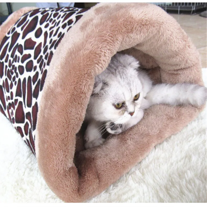Горячая распродажа! Кровать-туннель Kitty Cat Shack 2 в 1 коврик для кошки теплый и уютный