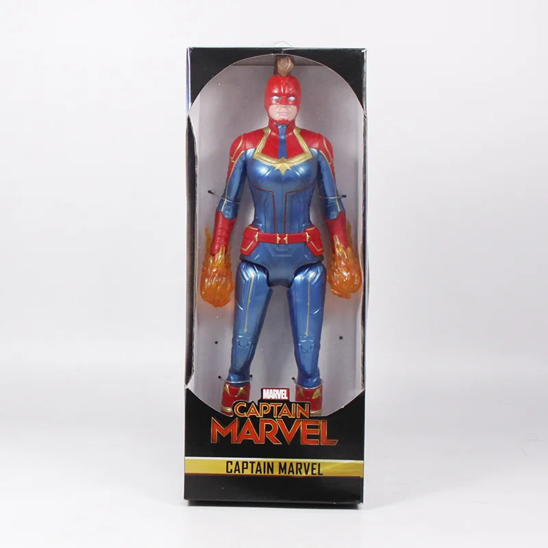 captain marvel hat 30 см Черная пантера ПВХ фигурка Титанов герой серии Marvel игрушки Мстители фигурки супер герой Коллекция Модель Куклы Игрушки - Цвет: captain marvel hat
