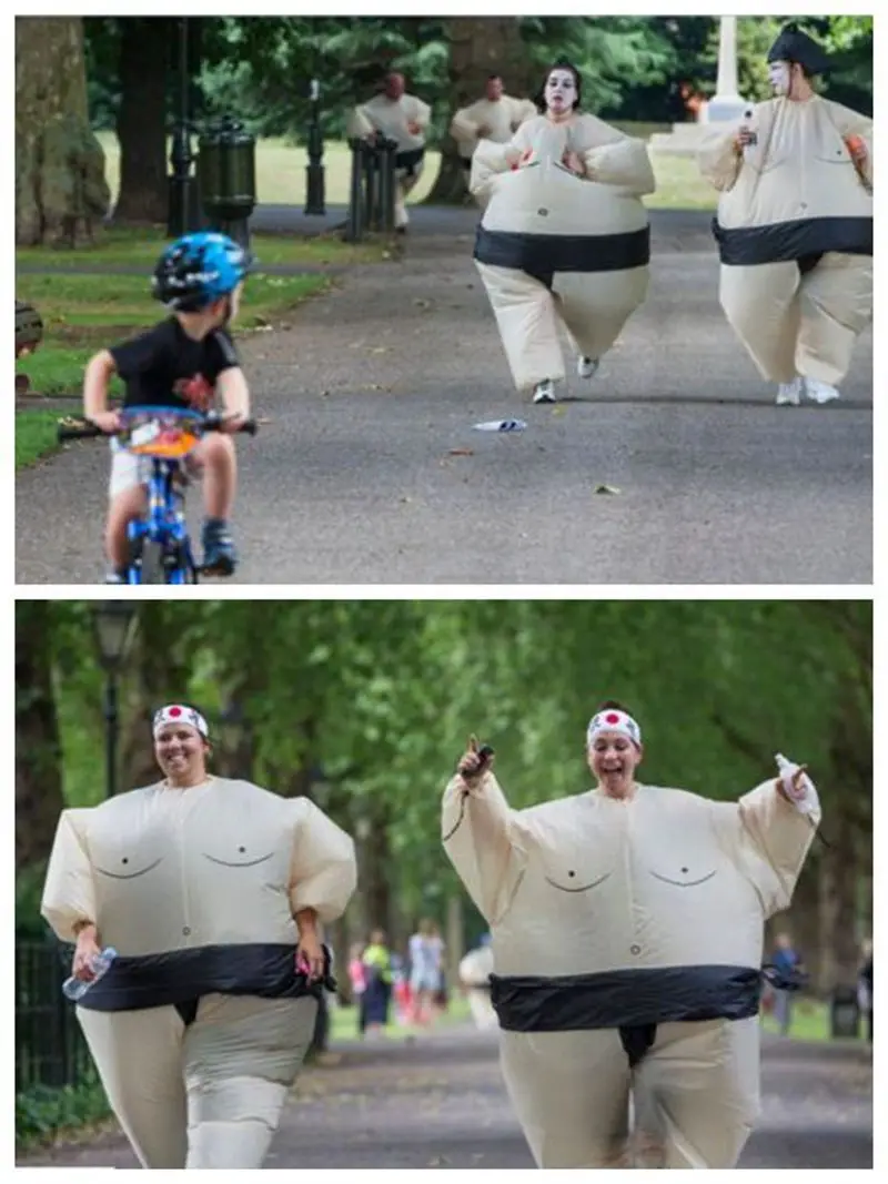 Костюм для косплея рестлера Sumo Sumou Забавное платье на Хэллоуин надувной костюм