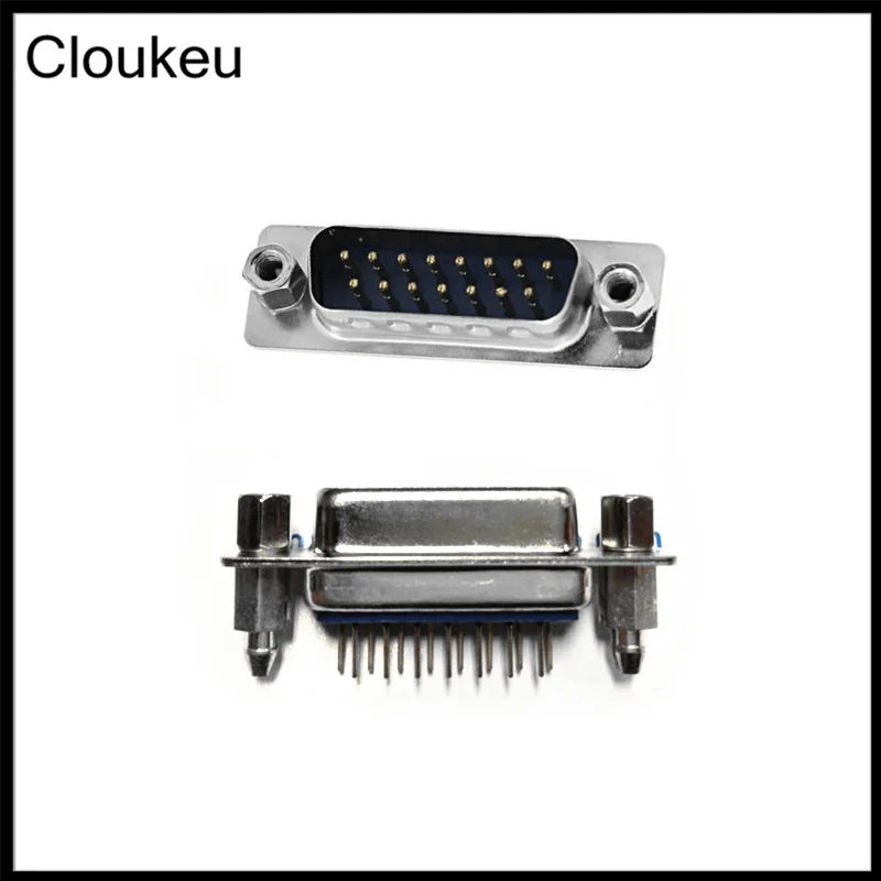 5 шт. с фиксированным винтом DP15 pin Штекерная вставка пластина Тип PCB разъем VGA