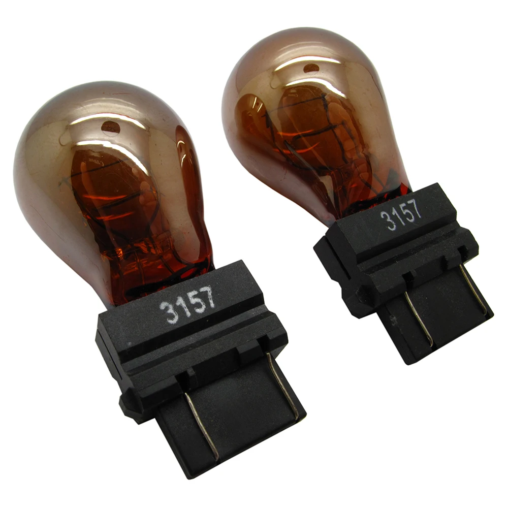 

2017 hot sales ! 3157 3357 4057 4157 T25 Chrome Amber Back UP /Tail Light 2-Bulbs