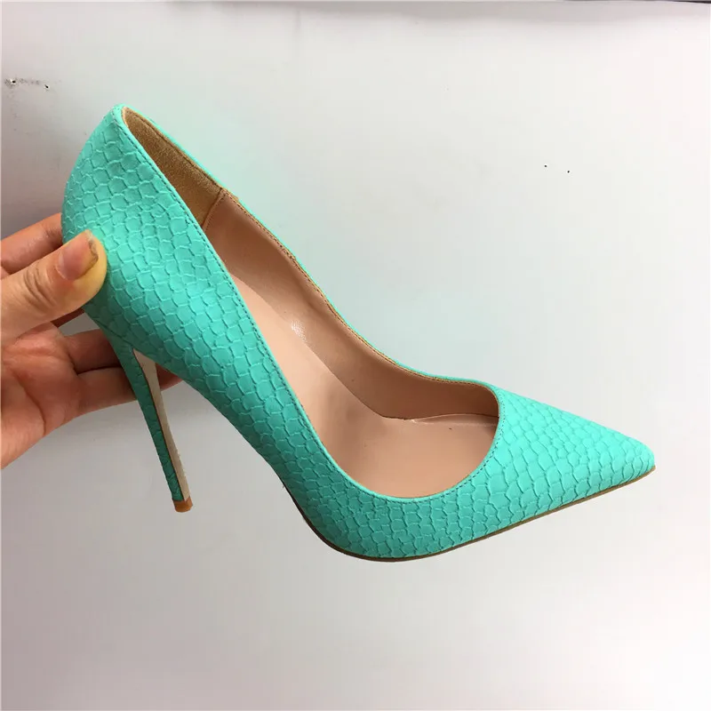 Sexy High Heels Party Wedding Shoes Woman Snake Skin Ladies Office Stiletto Big Size 34-45 Scarpin Pointy Sapato Feminino | Обувь