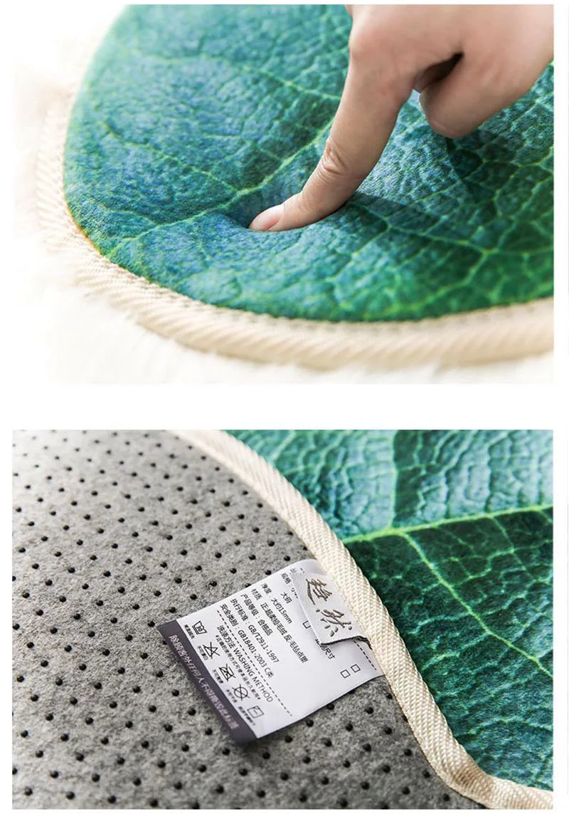 

1pc S/M/L Size Modern Geometric Home Mat Room Area Rug Floor Carpet For Living Room Bedroom Large Leaf Shape vloerkleed