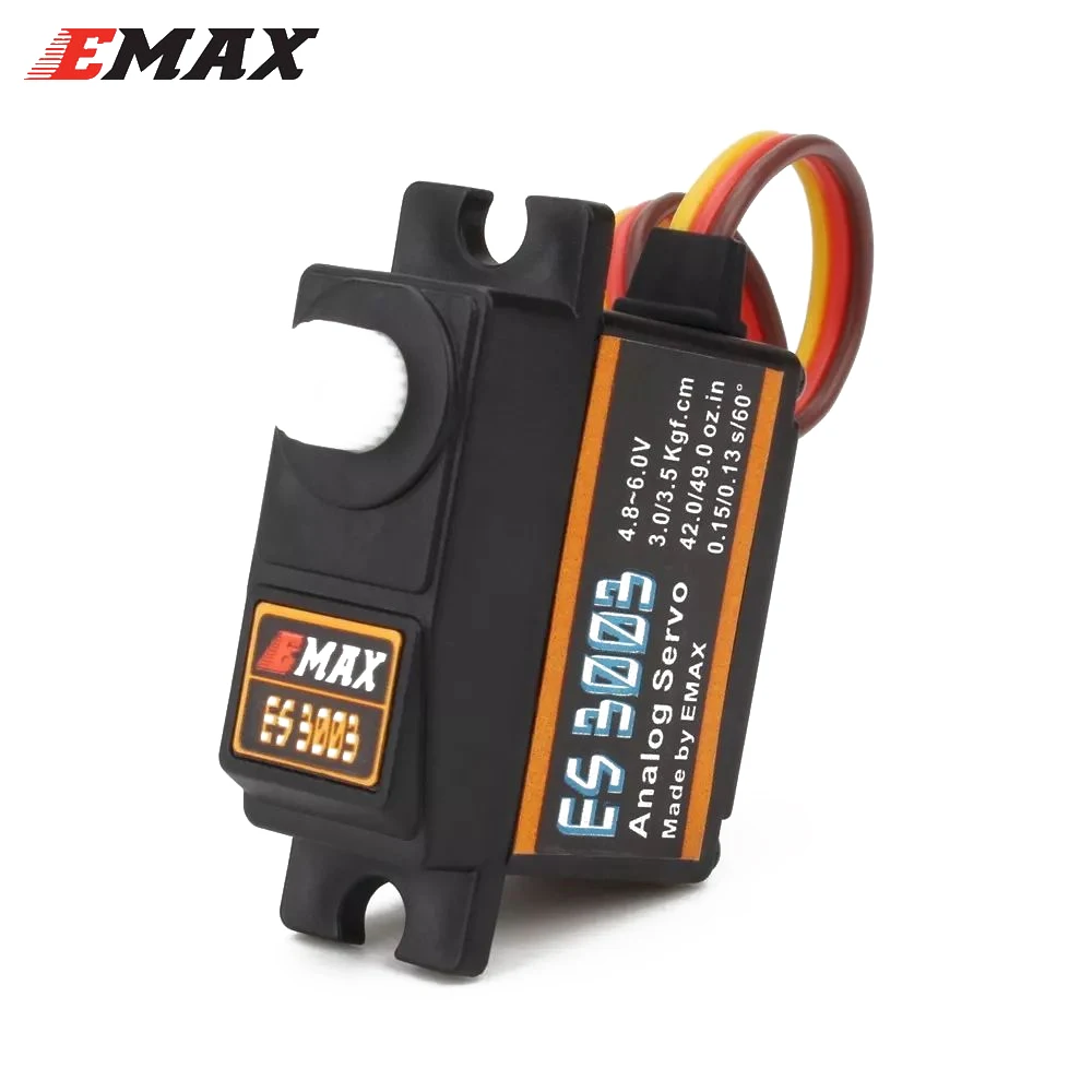 EMAX ES3003 17g 4 8 V 6 0 металла Шестерни Аналоговый сервопривод совместим с Futaba JR для RC FPV