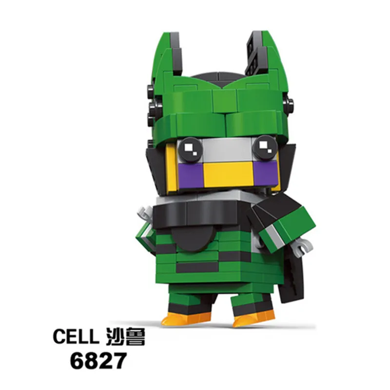 Цвет: желтый Милая кукла Dragon Ball Z Super Saiyan Goku, фигурка, игрушка Dragon ball Z BrickHeadz, строительные блоки, игрушки для детей - Цвет: Цвет: желтый