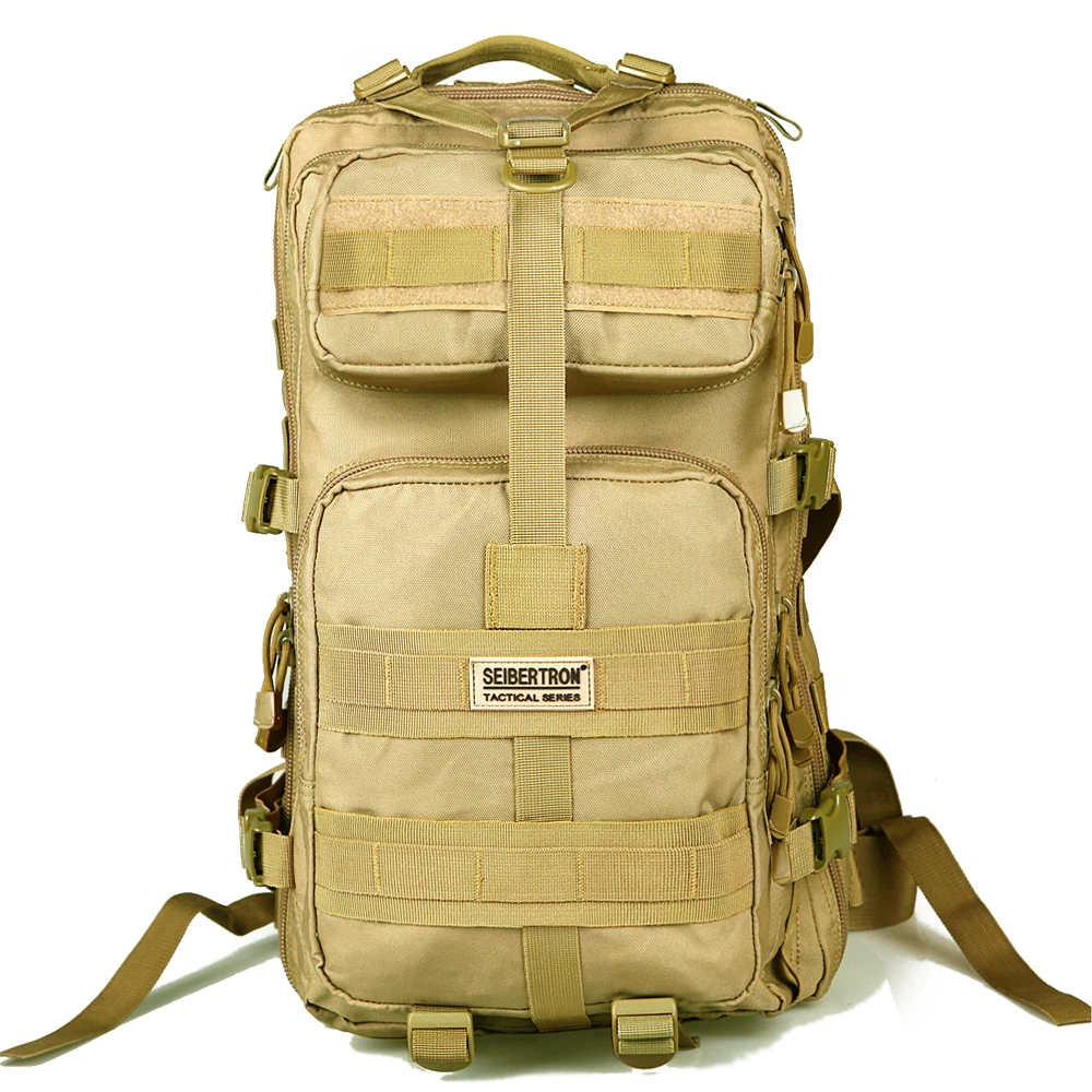 Beste Seibertron Outdoor Tactische Rugzak 3P Molle Zak Wandelen Camping Edc Rugzak Compact Pack Summit Tas 30L/45L Waterdicht