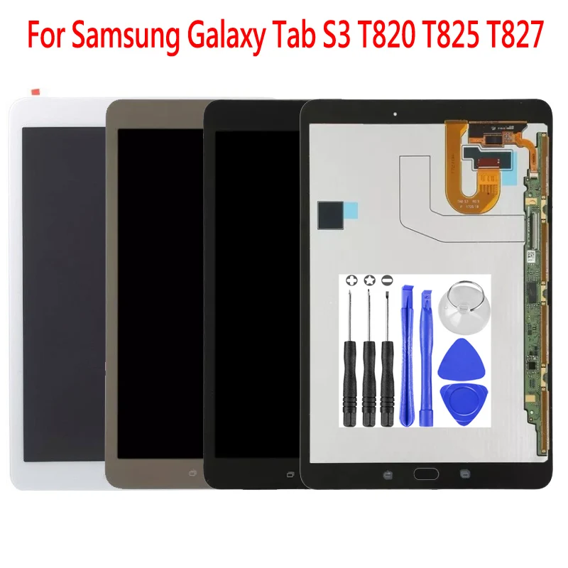 9," ЖК-дисплей для Samsung Galaxy Tab S3 T820 T825 T827 ЖК-дисплей Дисплей+ Сенсорный экран дигитайзер в сборе запасная часть+ Инструменты