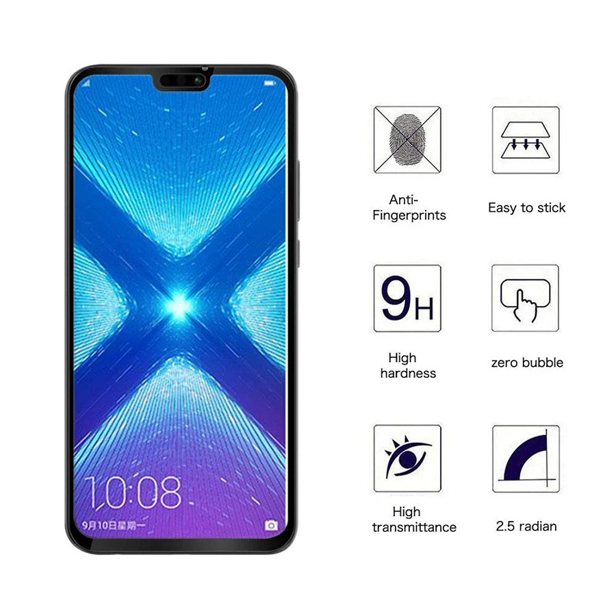 Стекло VALAM для защиты экрана Huawei honor 8X твердость 9H полное покрытие 3D изогнутые