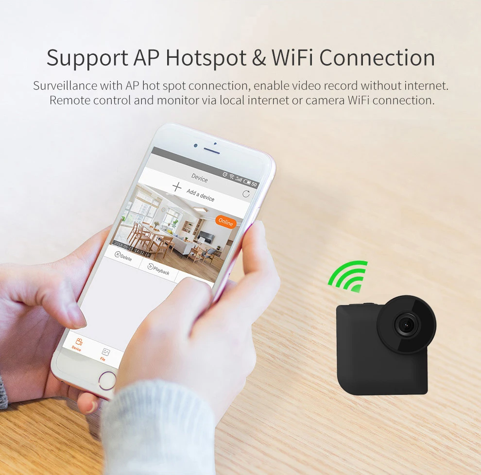 Мини WiFi IP камера беспроводная P2P пульт дистанционного управления невидимый