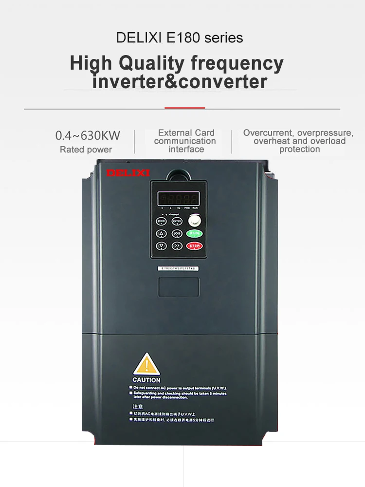 DELIXI AC 380V 0 75 kw 3 фазный преобразователь частоты приводов для управления скоростью