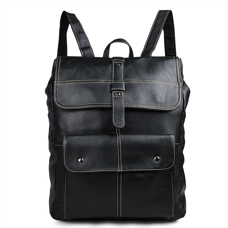 

Мужской рюкзак для ноутбука, из натуральной коровьей кожи, большой емкости, 7335-