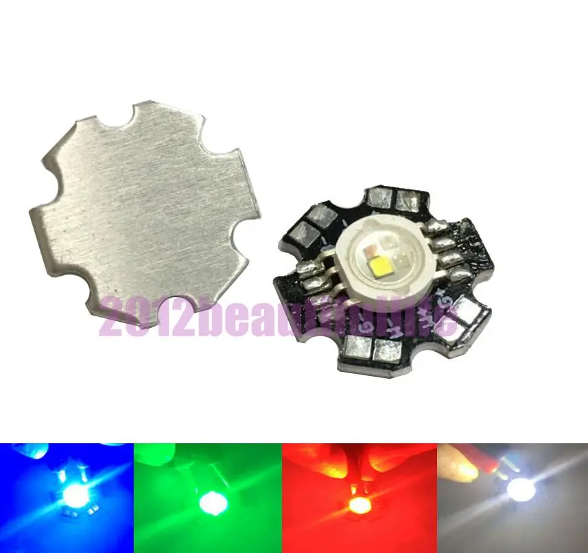 

50 шт./лот 4*1 Вт RGBW высокой Мощность Led 20 мм PCB