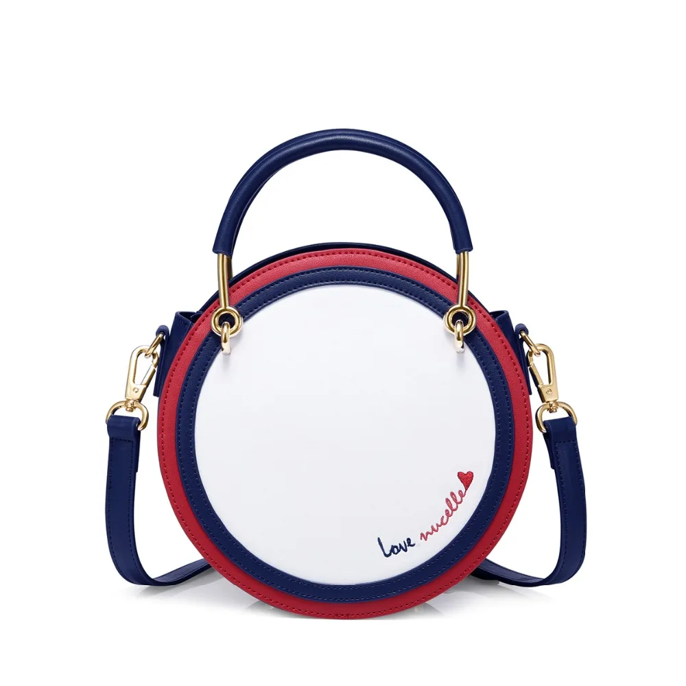 NUCELLE/брендовый женский кожзаменитель сумки Дамская мода вышивка круговой Tote