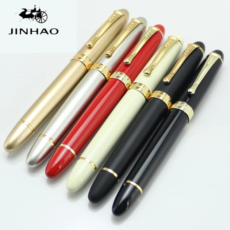 JINHAO X450 Роскошная авторучка черная с золотым 18kgp перо широким основанием 22 цвета и
