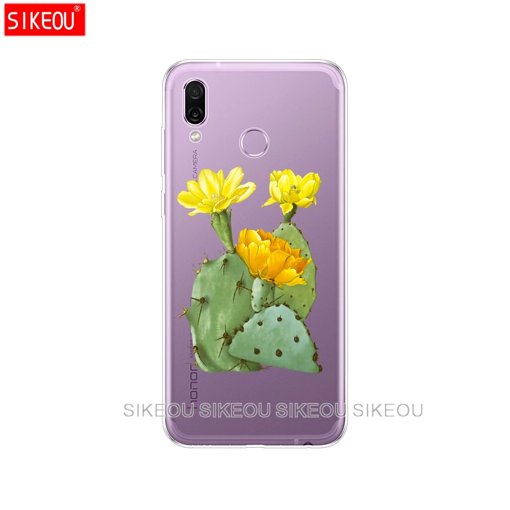 61037 Силиконовый чехол для huawei Honor Play 6,3 ''декоративными рисунками из силикона и мягкого Задняя накладка чехла из ТПУ для huawei Honor Play Защищает Корпус чехол бампер - Цвет: 61037