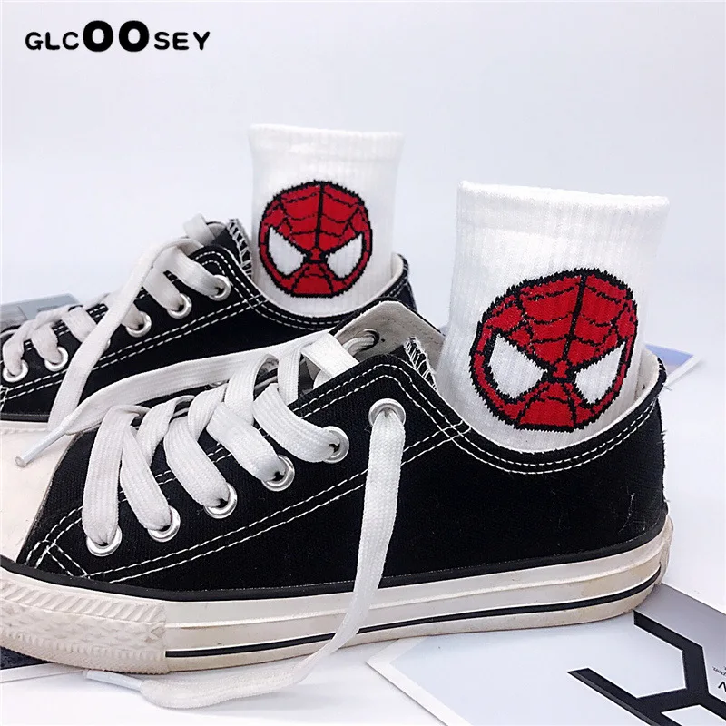 Носки с героями мультфильмов Marvel Comics повседневные женские носки высокой