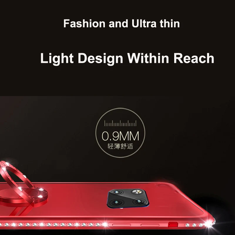 Чехол Mate 20 pro с блестящими стразами мягкий силиконовый чехол для телефона из ТПУ