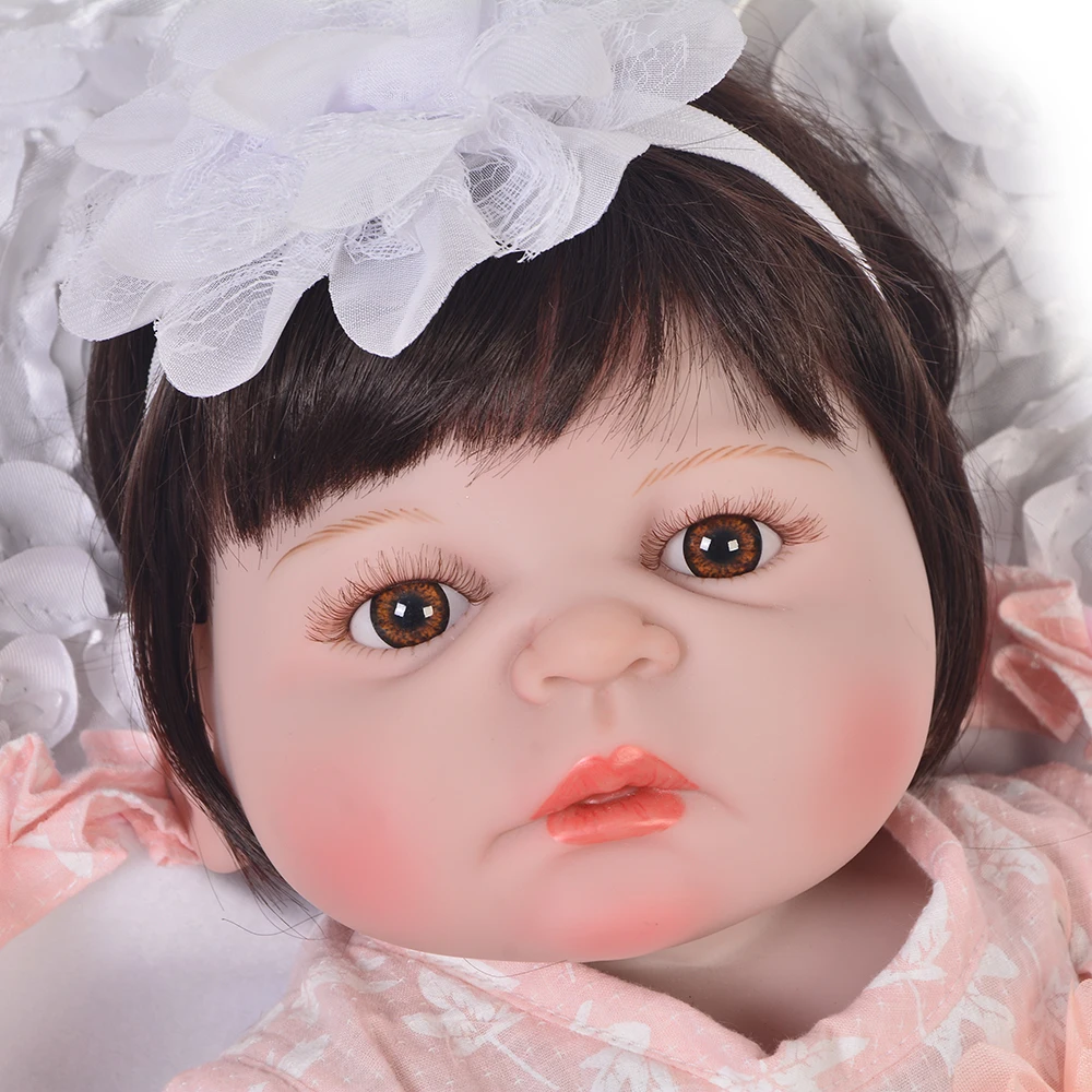 23 'ཱུ см полный Силиконовый реалистичные куклы реборн принцесса Bebe живой кукла