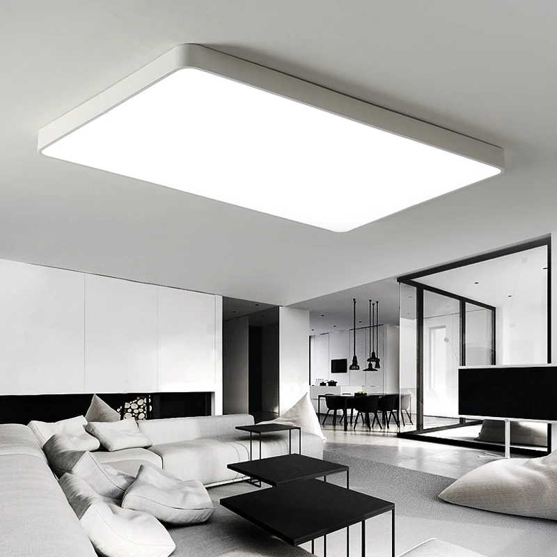 Minimalist Black/White art modern led ceiling lights for bedroom kids room Round square home indoor lamp Fixture | Лампы и освещение