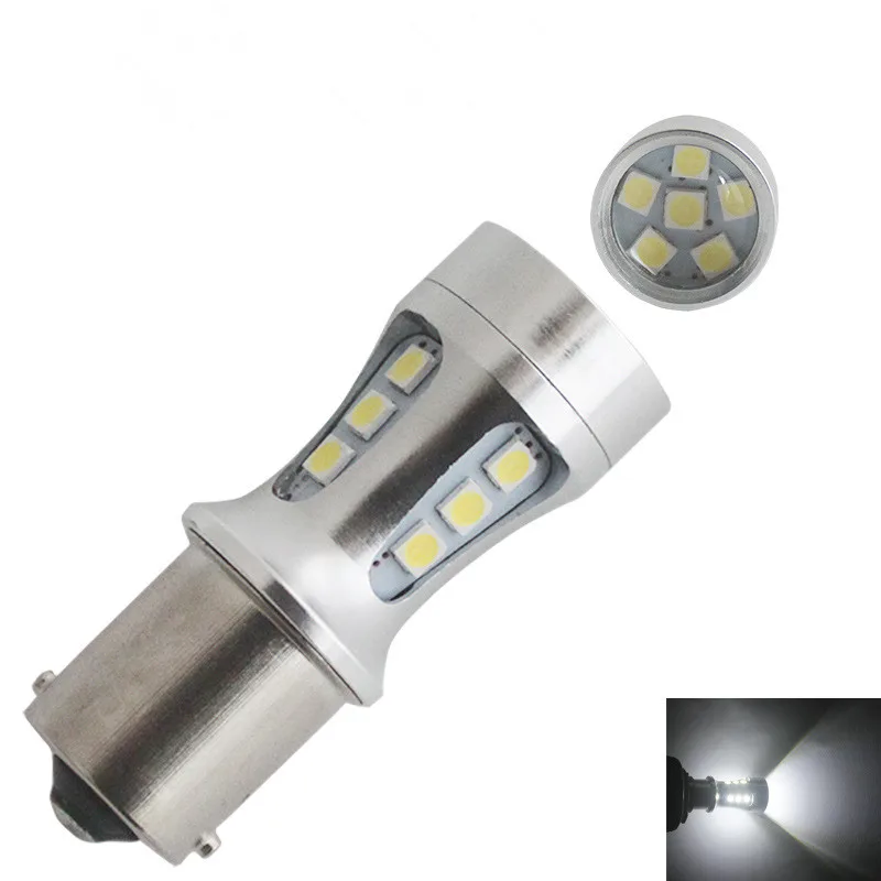 Dreauto 2x 1156 LED BA15S P21W S25 18 led 3030 Chips 6000K White Red Yellow Brake Lights Reverse Lamp DRL Car Tail Bulb | Автомобили и