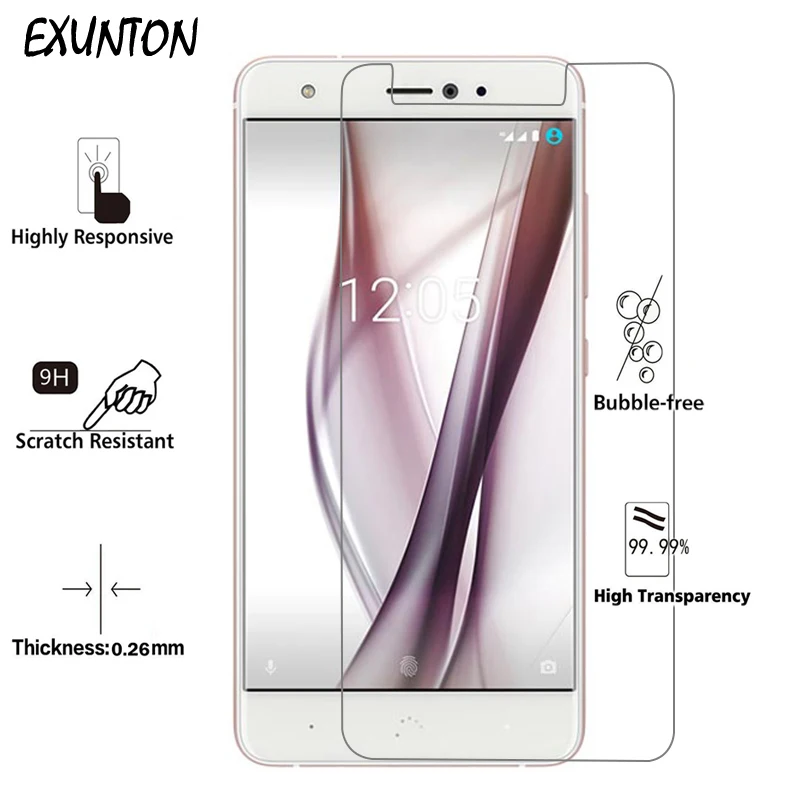 EXUNTON 2PCS For BQ Aquaris X 9H Tempered Glass Screen Protector Film Pro Xpro Smart Phone Protective | Мобильные телефоны и