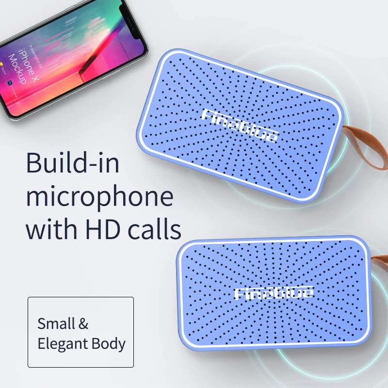 Новый стиль Fineblue MK 12 Портативный Мини Bluetooth динамик беспроводной стерео с