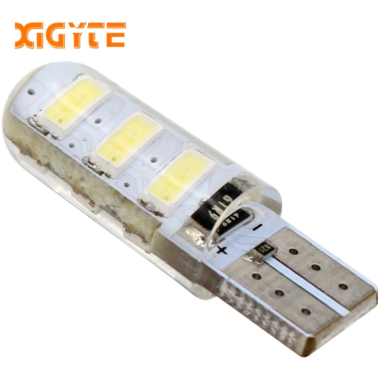 1 шт. T10 W5W 6 SMD 5730 светодиодный силиконовый автомобильный светильник с силикагелем