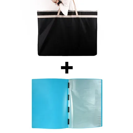 Booklet With Pouch A1 бумажный файл Органайзер буклет прозрачный ПВХ Сумка для документов картины дисплей книга - Цвет: Booklet With Pouch