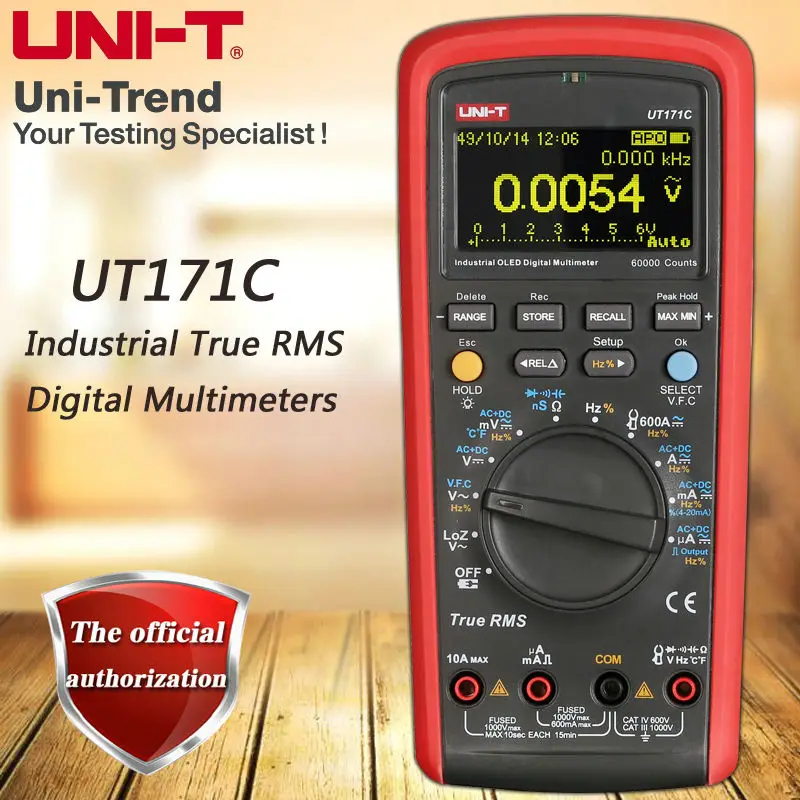 

UNI-T UT171C Industrial RMS Digital Multimeter /OLED Display /LoZ Low Impedance Input / VFC Frequency Measurement/USB/Bluetooth