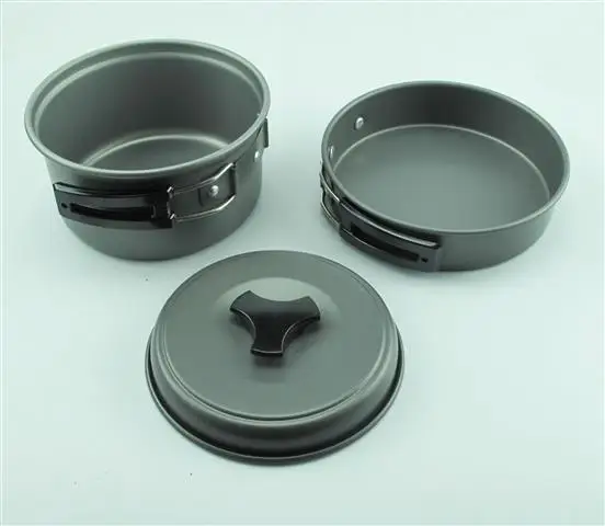 Походный алюминиевый антипригарный набор для приготовления пищи на 1