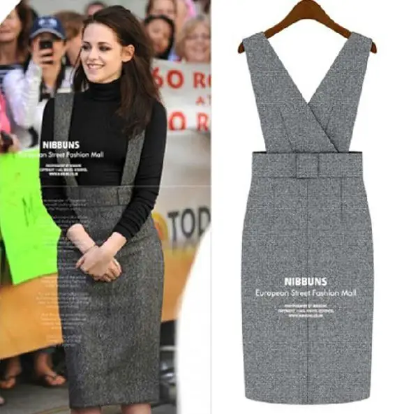 Новинка Женское шерстяное цельное платье облегающее на тонких бретелях зимнее