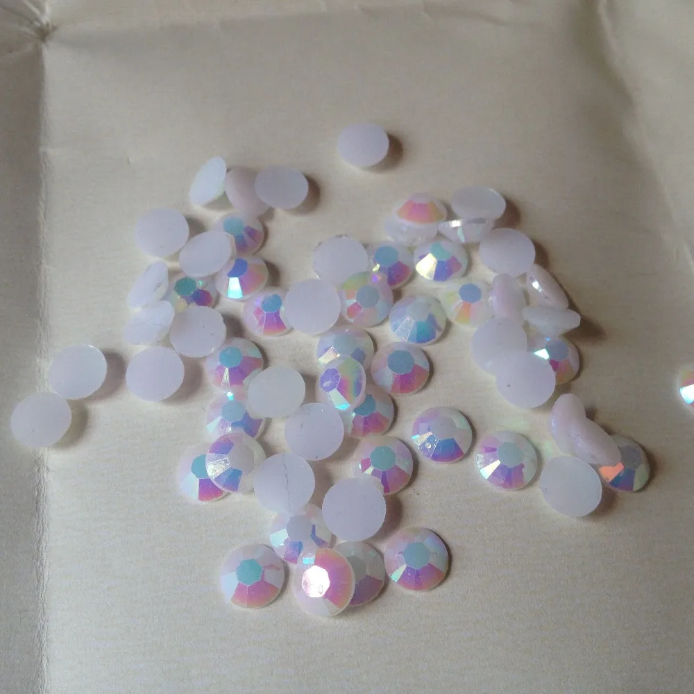 AAA + керамические белые AB полимерные плоские бусины для