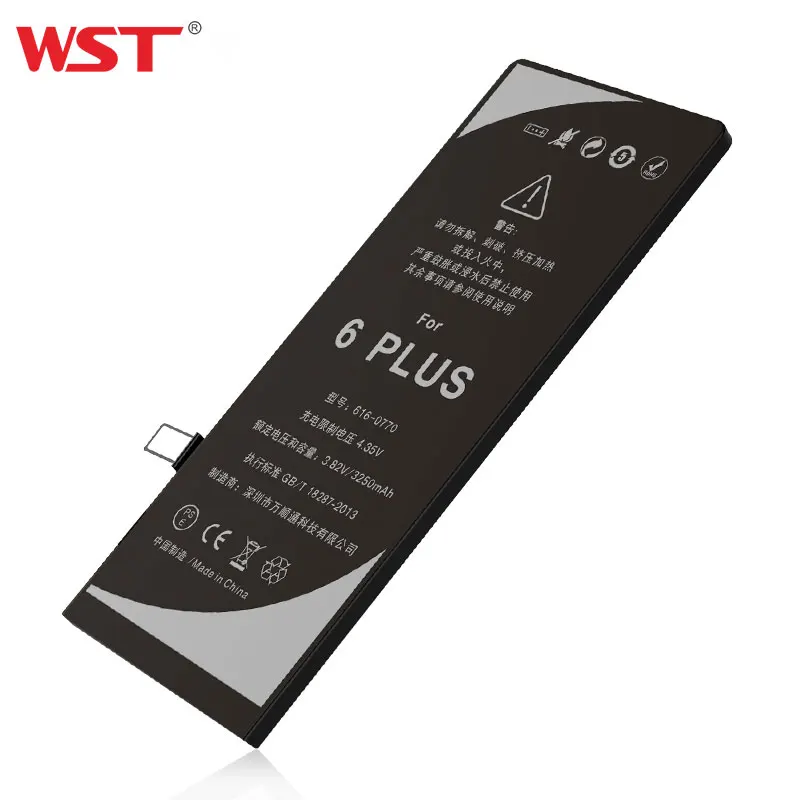 WST бренд батареи для iPhone 6 Plus Замена iPhone6 плюс 3250mAh сверхвысокой емкости 20%