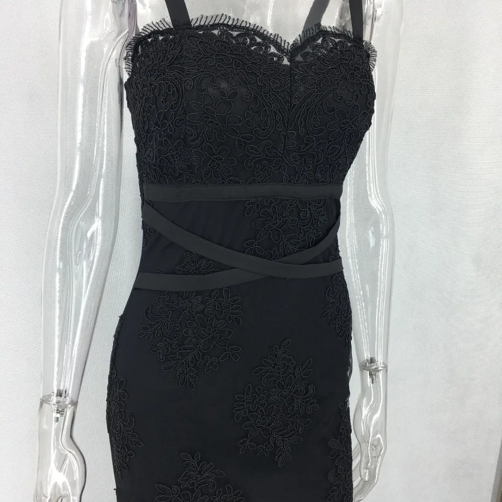 AIMENUNU Сексуальное Женское летнее кружевное Бандажное платье Vestidos Verano облегающее