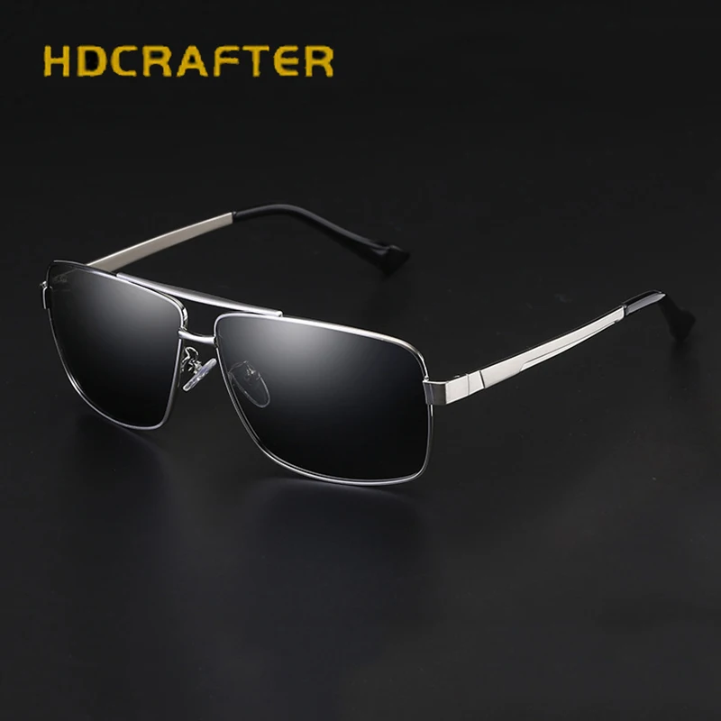 Мужские поляризованные солнцезащитные очки HDCRAFTER высококачественные Uv400 в стиле