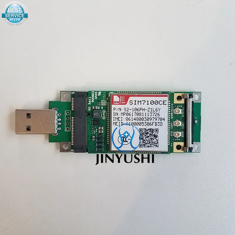 JINYUSHI  SIM7100CE + USB  Mini Pcie 4G 100%    TDD-LTE/FDD-LTE/WCDMA